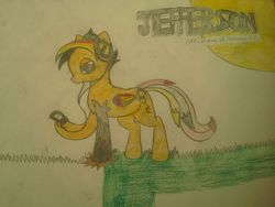 Size: 820x615 | Tagged: safe, artist:jbugdragon, oc, oc only, oc:jefferson, cursed, ipod, traditional art