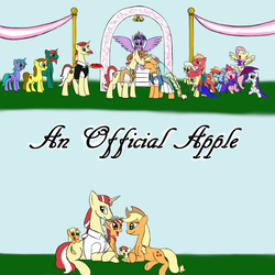 Size: 2500x2500 | Tagged: safe, artist:xxmarkingxx, apple bloom, applejack, big macintosh, flam, flim, fluttershy, granny smith, pinkie pie, rainbow dash, rarity, twilight sparkle, alicorn, pony, g4, female, high res, male, mare, marriage, offspring, parent:applejack, parent:flim, parents:flimjack, ship:flimjack, shipping, straight, twilight sparkle (alicorn), wedding