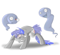 Size: 700x645 | Tagged: safe, artist:thevixvix, oc, oc only, earth pony, ghost, pony, undead, crying, male, simple background, stallion, transparent background