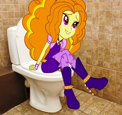 Size: 900x851 | Tagged: safe, adagio dazzle, equestria girls, g4, but why, equestria girls in real life, toilet