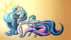 Size: 1280x718 | Tagged: safe, artist:eternanyx-art, princess celestia, g4, female, solo