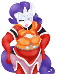 Size: 1987x2544 | Tagged: safe, artist:blackbewhite2k7, rarity, anthro, g4, chubby, clothes, commission, corset