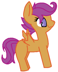 Size: 293x359 | Tagged: safe, scootaloo, pegasus, pony, g4, drawing, female, filly, solo