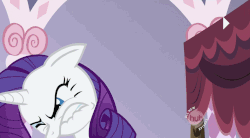 Size: 1363x753 | Tagged: safe, screencap, rarity, sweetie belle, g4, sisterhooves social, animated, faic, female, gritted teeth, reaction image, scrunchy face
