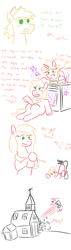 Size: 800x2800 | Tagged: safe, artist:jargon scott, applejack, big macintosh, earth pony, pony, unicorn, g4, applejack (male), comic, dialogue, female, macareina, male, mare, multeity, race swap, rule 63, stallion, tiny mac, too many macareinas, uni-mac