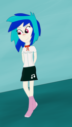 Size: 2988x5312 | Tagged: safe, artist:legions20, dj pon-3, vinyl scratch, equestria girls, g4, clothes, schoolgirl, socks, uniform