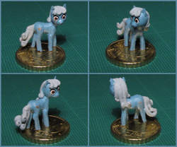 Size: 1200x1000 | Tagged: safe, artist:soobel, linky, shoeshine, earth pony, pony, g4, coin, customized toy, female, photo, sculpture, solo, tiny, traditional art
