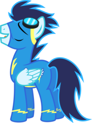 Size: 5100x6810 | Tagged: safe, artist:sir-teutonic-knight, soarin', pegasus, pony, g4, absurd resolution, butt, clothes, male, plot, simple background, soarass, solo, transparent background, uniform, vector, wonderbolts uniform