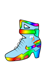 Size: 1181x1748 | Tagged: safe, rainbow dash, g4, back to the future part 2, clothes, nike, shoes, simple background, transparent background