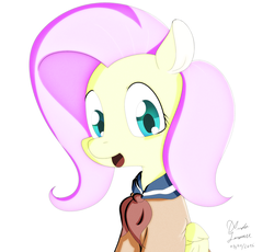 Size: 2777x2555 | Tagged: safe, artist:ando, fluttershy, g4, clothes, cute, high res, school, school uniform, smiling