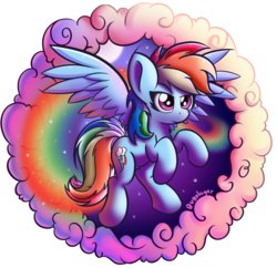 Size: 3000x2900 | Tagged: safe, artist:bugplayer, rainbow dash, pegasus, pony, g4, female, flying, high res, mare, rainbow trail, solo