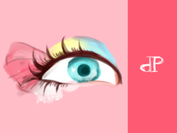 Size: 320x240 | Tagged: safe, artist:wan, pinkie pie, g4, design, eye, eyeshadow, inspired