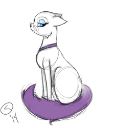 Size: 3569x3961 | Tagged: safe, artist:sydfreak2, rarity, cat, g4, catified, female, high res, solo, species swap