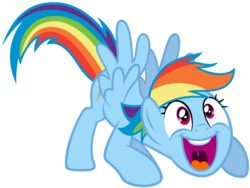 Size: 3998x3000 | Tagged: safe, artist:scourge707, rainbow dash, pony, g4, female, high res, simple background, so fucking happy, solo, transparent background, vector