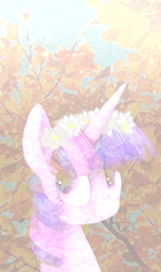 Size: 579x976 | Tagged: safe, artist:mcsadat, twilight sparkle, g4, autumn, female, portrait, solo, wreath