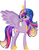 Size: 625x808 | Tagged: safe, artist:nightmarelunafan, princess celestia, twilight sparkle, oc, oc only, oc:princess solar sparkle, alicorn, pony, g4, alicorn oc, ethereal mane, solo, twilight sparkle (alicorn)