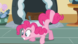 Size: 1366x768 | Tagged: safe, screencap, pinkie pie, g4, party of one, female, great moments in animation, markings, solo
