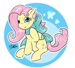 Size: 1057x964 | Tagged: safe, artist:kiramoses, fluttershy, g4, clothes, female, scarf, simple background, solo, transparent background