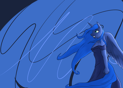 Size: 2040x1450 | Tagged: artist needed, safe, princess luna, anthro, g4, female, solo