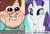 Size: 401x271 | Tagged: safe, rarity, g4, gravity falls, image macro, mabel pines, male, meme, puffy cheeks, squishy cheeks, the love god, totally looks like