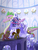 Size: 1500x1999 | Tagged: safe, artist:mister-saugrenu, discord, spike, twilight sparkle, oc, alicorn, draconequus, dragon, earth pony, pony, g4, adult, adult spike, applejack's cutie mark, big crown thingy, blank eyes, bridge, butt, concave belly, crown, crystal, cutie mark, element of magic, ethereal mane, female, fluttershy's cutie mark, food, future, future future twilight, glowing, glowing eyes, immortality blues, implied death, implied mane six, jewelry, male, mare, older, older spike, older twilight, older twilight sparkle (alicorn), pinkie pie's cutie mark, plot, rainbow dash's cutie mark, rarity's cutie mark, regalia, slender, spread wings, stallion, starry mane, thin, throne, twilight sparkle (alicorn), twilight will outlive her friends, twilight's castle, ultimate twilight, white eyes, wings