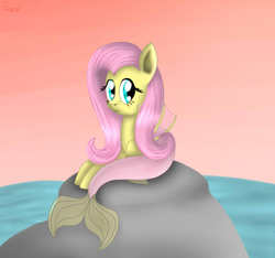 Size: 868x811 | Tagged: safe, artist:frozl, fluttershy, merpony, g4, female, solo