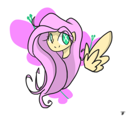 Size: 1057x971 | Tagged: safe, artist:thetessinator, fluttershy, human, g4, female, humanized, solo, winged humanization