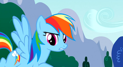 Size: 1098x597 | Tagged: safe, screencap, rainbow dash, pegasus, pony, g4, sonic rainboom (episode), female, mare, solo