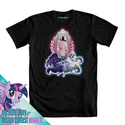 Size: 1000x1000 | Tagged: safe, princess cadance, princess celestia, princess luna, twilight sparkle, alicorn, pony, g4, official, clothes, female, mare, t-shirt, twilight sparkle (alicorn), welovefine