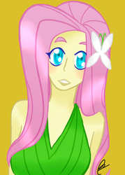 Size: 500x700 | Tagged: safe, artist:manny-heatlook, fluttershy, human, g4, female, humanized, pony coloring, solo
