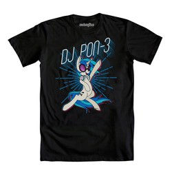 Size: 1000x1000 | Tagged: safe, dj pon-3, vinyl scratch, g4, official, clothes, female, headphones, solo, t-shirt, welovefine