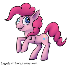 Size: 639x557 | Tagged: safe, artist:comickit, pinkie pie, g4, derp, female, solo