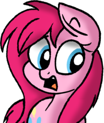 Size: 551x657 | Tagged: safe, artist:strangiesleepy, pinkie pie, g4, cute, cuteamena, d:, female, frown, open mouth, pinkamena diane pie, shocked, simple background, solo, transparent background, wide eyes