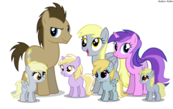 Size: 1123x711 | Tagged: safe, artist:asika-aida, amethyst star, chirpy hooves, derpy hooves, dinky hooves, dipsy hooves, doctor whooves, sparkler, time turner, earth pony, pegasus, pony, unicorn, g4, awwmethyst star, chirpabetes, cute, derpabetes, dinkabetes, dizzabetes, dizzy hooves, doctorbetes, equestria's best family, female, filly, foal, hooves family, male, mare, simple background, stallion, transparent background