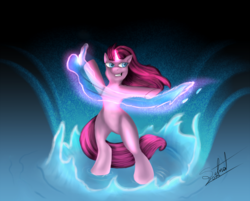 Size: 1280x1030 | Tagged: safe, artist:silnat, oc, oc only, pony, unicorn, clean, illustration, magic, photoshop, water bender