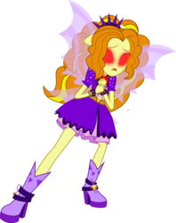Size: 4988x6283 | Tagged: safe, artist:mit-boy, adagio dazzle, equestria girls, g4, my little pony equestria girls: rainbow rocks, absurd resolution, boots, female, fin wings, ponied up, red eyes, shoes, simple background, solo, svg, transparent background, vector