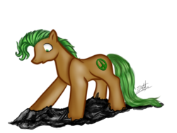 Size: 2048x1536 | Tagged: safe, artist:silnat, oc, oc only, peace, peace symbol, pony in problems, solo, stuck