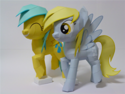 Size: 1080x810 | Tagged: safe, artist:robi, derpy hooves, sunshower raindrops, pegasus, pony, g4, female, mare, papercraft, pixiv