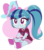 Size: 768x867 | Tagged: safe, artist:rileyav, sonata dusk, equestria girls, g4, my little pony equestria girls: rainbow rocks, chibi, cute, daaaaaaaaaaaw, female, gem, happy, heart, high ponytail, long hair, music notes, ponytail, siren gem, sitting, smiling, solo, sonatabetes