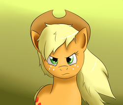 Size: 700x600 | Tagged: safe, artist:samofbob, applejack, g4, annoyed, female, looking at you, solo