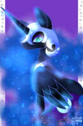 Size: 380x576 | Tagged: safe, artist:mimbyarts, nightmare moon, g4, female, solo