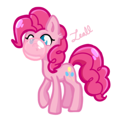 Size: 900x903 | Tagged: safe, artist:oakiel, pinkie pie, g4, bubblegum, female, simple background, solo, transparent background