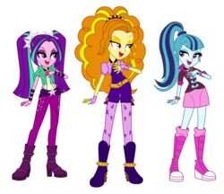 Size: 5900x5103 | Tagged: safe, artist:mixiepie, adagio dazzle, aria blaze, sonata dusk, equestria girls, g4, my little pony equestria girls: rainbow rocks, absurd resolution, bedroom eyes, boots, shoes, simple background, the dazzlings, transparent background, trio, vector