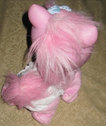 Size: 673x803 | Tagged: safe, pinkie pie (g3), g3, official, diaper, hasbro, irl, photo, plushie, so soft, toy