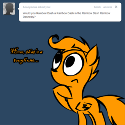 Size: 500x500 | Tagged: safe, artist:lazy, scootaloo, ask dashed rainbow, g4, ask, female, solo, tumblr