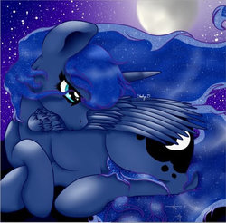 Size: 400x393 | Tagged: safe, artist:theluminescence, princess luna, g4, female, solo