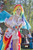 Size: 683x1024 | Tagged: safe, artist:fox-tsai-sheng, rainbow dash, human, g4, clothes, cosplay, dress, female, gala dress, irl, irl human, outdoors, photo, plushie, rainbow dash's gala dress, solo focus