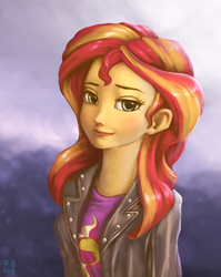 Size: 1151x1443 | Tagged: safe, artist:mrs1989, sunset shimmer, equestria girls, g4, my little pony equestria girls: rainbow rocks, female, realistic, solo