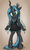 Size: 1213x2000 | Tagged: safe, artist:fearingfun, queen chrysalis, changeling, changeling queen, semi-anthro, g4, bipedal, clothes, cute, cutealis, dress, female, holes in wings, schoolgirl, short dress, solo, younger