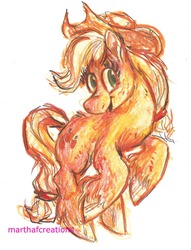 Size: 1280x1679 | Tagged: safe, artist:martcreates, applejack, g4, female, solo